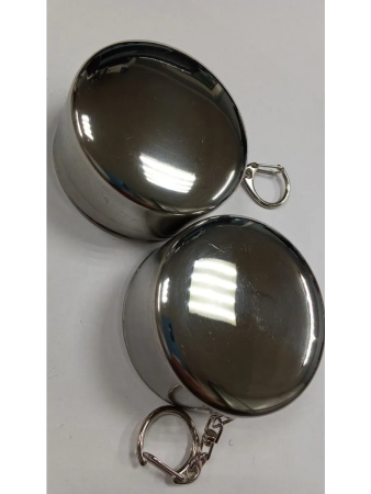 Складной стакан с карабином, 150 мл, d-6.5 см - интернет магазин Полигон