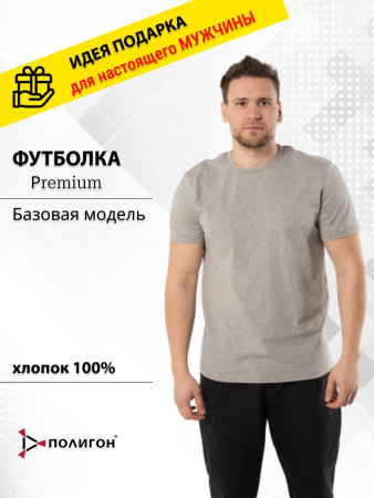 Футболка Classic/Premium, серый - интернет магазин Полигон