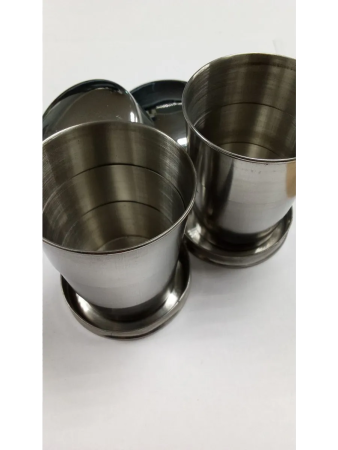 Складной стакан с карабином, 150 мл, d-6.5 см - интернет магазин Полигон