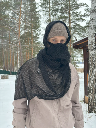 Шарф-сетка, черный - интернет магазин Полигон