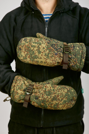 Рукавицы утепленные, зеленый - интернет магазин Полигон