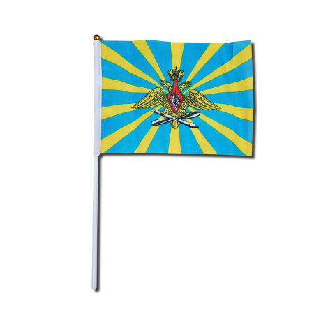 Флажок на палочке, ВВС, желтый, голубой 15х23 см - интернет магазин Полигон