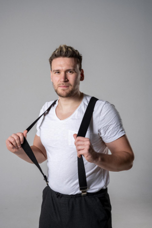 Подтяжки рифленые, черный - интернет магазин Полигон