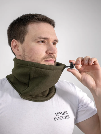 Шарф ВКБО, оливковый, флис - интернет магазин Полигон