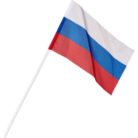 Флаг РФ махательный, белый, синий, красный - интернет магазин Полигон