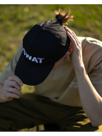Бейсболка вышитая SWAT, черный - интернет магазин Полигон