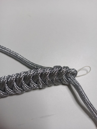 Аксельбант солдатский (уставной) "корейская нить", серебристый - интернет магазин Полигон