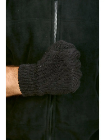 Перчатки 2ой вязки, черный, зима - интернет магазин Полигон