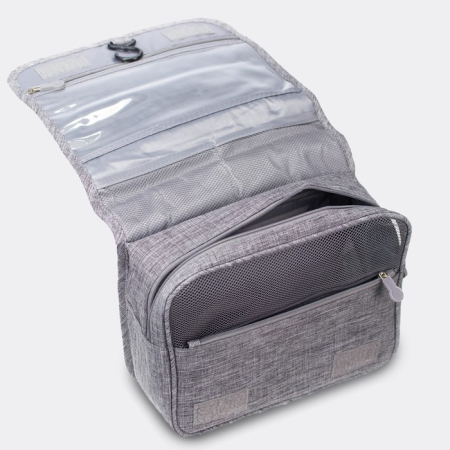 Несессер на липучках, с крючком, серый - интернет магазин Полигон