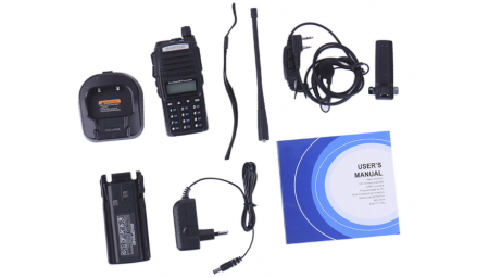 Портативная двухдиапазонная радиостанция Baofeng UV-82 №19, черный - интернет магазин Полигон