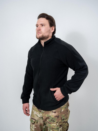 Толстовка на молнии, черныйфлис - интернет магазин Полигон