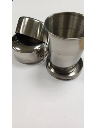 Складной стакан с карабином, 150 мл, d-6.5 см - интернет магазин Полигон