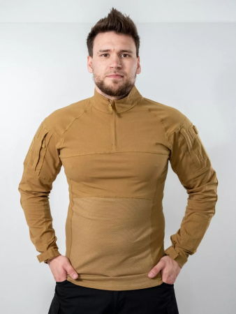Рубашка боевая Knitted long-sleeve shirt Wolf, коричневый - интернет магазин Полигон