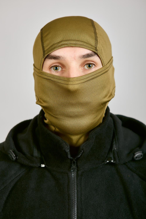 Защитная маска балаклава №1, оливковый, полиэстер - интернет магазин Полигон
