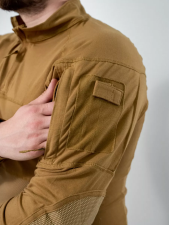 Рубашка боевая Knitted long-sleeve shirt Wolf, коричневый - интернет магазин Полигон