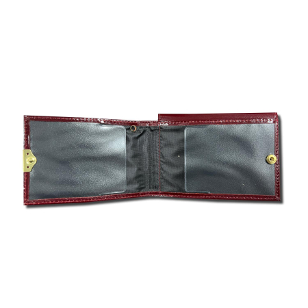 Обложка под удостоверение ФСБ РФ, бордовый, кожа, металл - интернет магазин Полигон