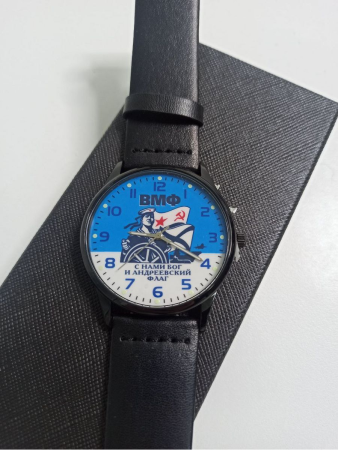 Часы наручные ВМФ, синий, белый, черный - интернет магазин Полигон